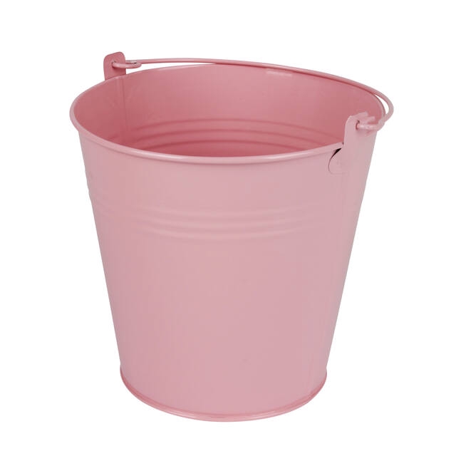 <h4>Bucket Sevilla zinc Ø15,5xH14,8cm -ES14 / 15 pink</h4>
