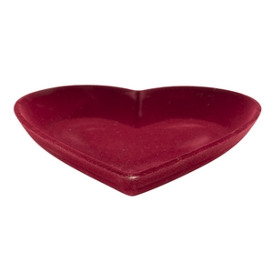 HART FLOCKED ROOD 30X30XH4,5CM HOUT