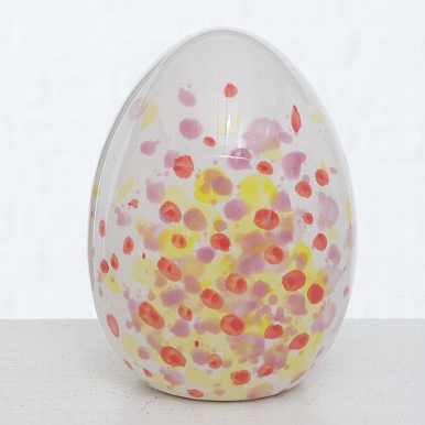 Decorative object Milvy, Egg, H 12 cm, Dolomite, Colour mix dolomite colour-mix
