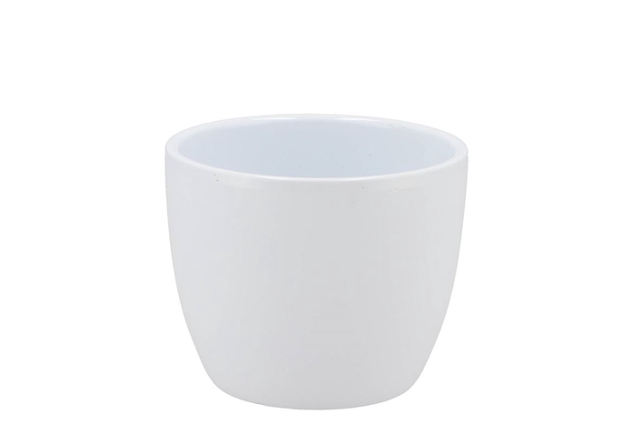 Céramique Pot Blanc Brillant 7cm