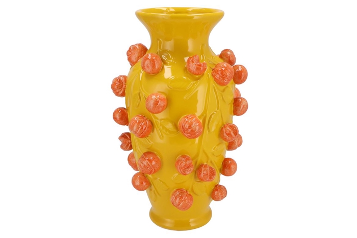 <h4>Fruit Mandarin Yellow Vase 24x38cm</h4>