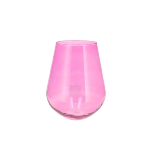 Mira Fuchsia Glass Wide Vase 20x20x22cm
