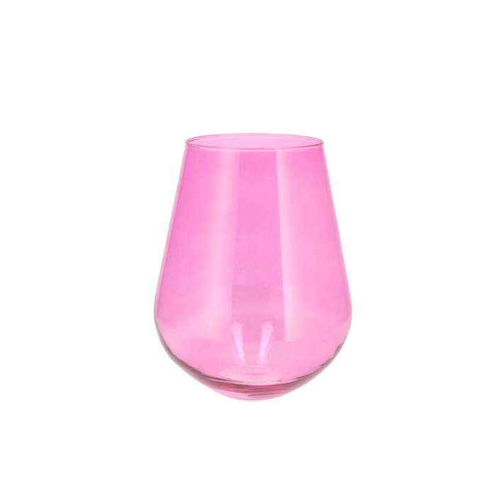 <h4>Mira Fuchsia Glass Wide Vase 20x20x22cm</h4>