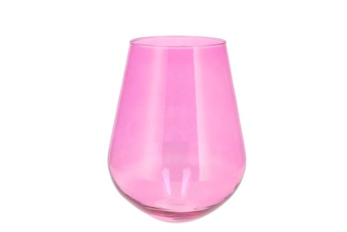 <h4>Mira Fuchsia Glass Wide Vase 20x20x22cm</h4>