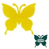 Butterfly felt 8x8,5cm + tape yellow