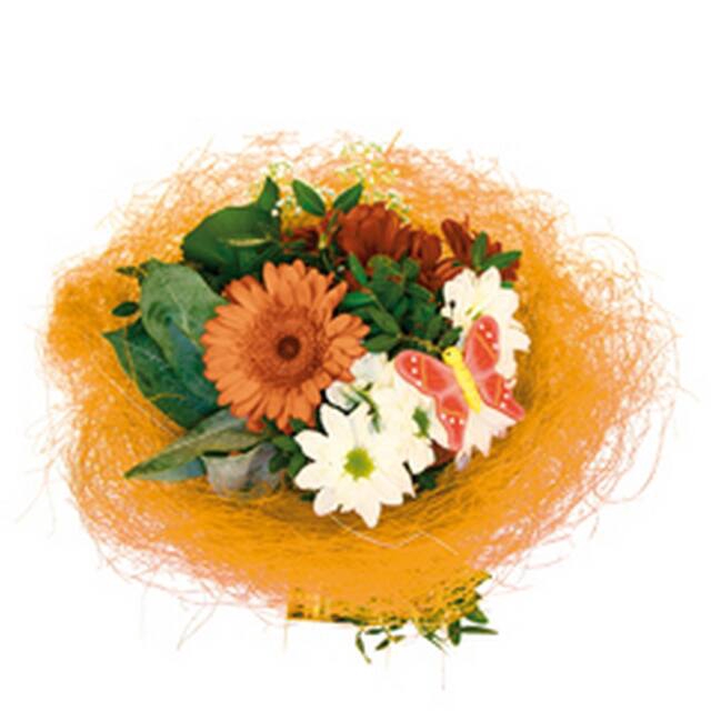 <h4>Bouquet holder sisal round loose Ø25cm orange</h4>
