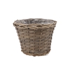 Wicker Basket Pot Round Grey 22x18cm