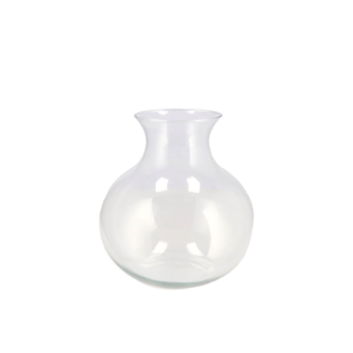 <h4>Mira Clear Glass Cone Neck Sphere Vase 20x20x21cm</h4>