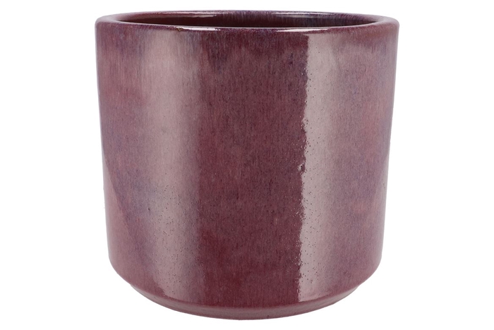 <h4>Javea Cilinder Pot Glazed Pink 26x23cm</h4>