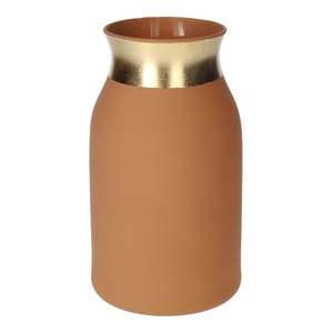 DF02-666001600 - Vase Luna d9.2/12xh21 brown matt/gold
