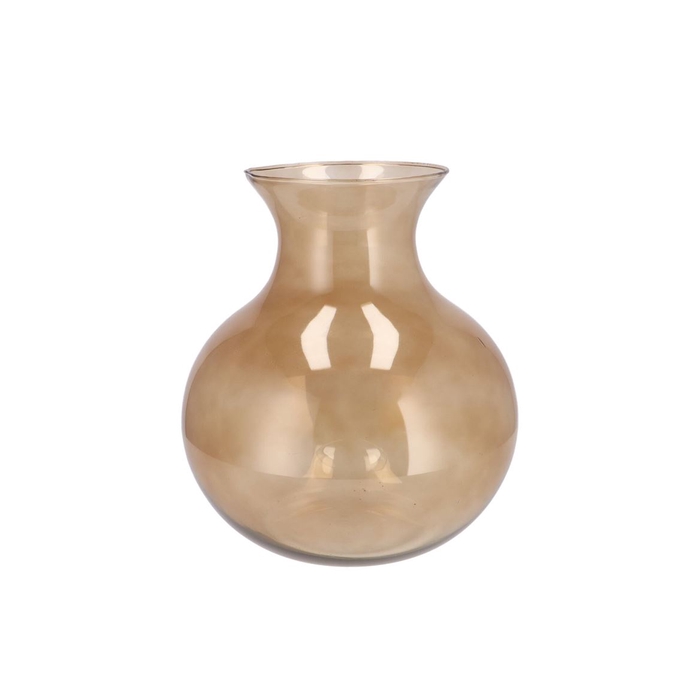 <h4>Mira Sand Glass Cone Neck Sphere Vase 25x25x27cm</h4>