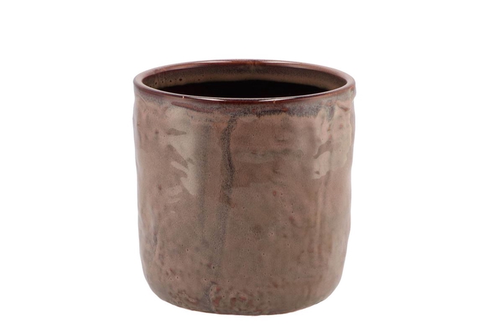 <h4>Iron Stone Old Pink Glazed Pot 13x13cm</h4>