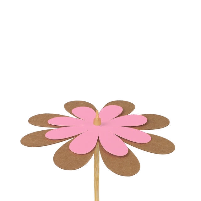 <h4>Pick flower kraft 8cm+50cm stick pink</h4>