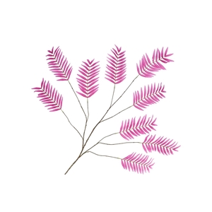 Silk Palm Leaf Purple 150cm