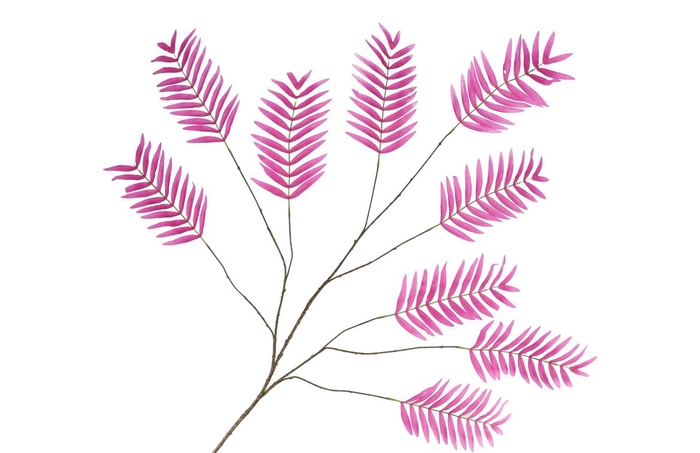 Silk Palm Leaf Purple 150cm