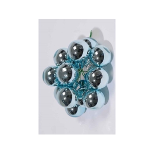 KERSTBAL GLASS 20MM ON WIRE 144PCS ICEBLUE