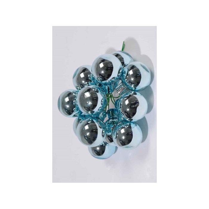 <h4>KERSTBAL GLASS 20MM ON WIRE 144PCS ICEBLUE</h4>
