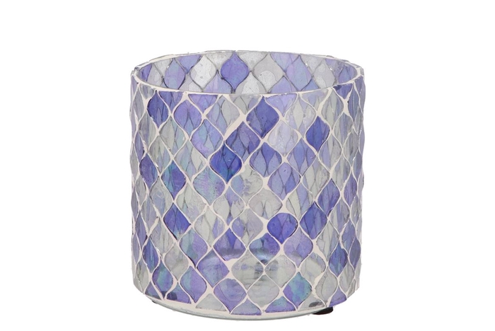<h4>Glowing Mosaic Purple Mix T-lights 10x10cm</h4>