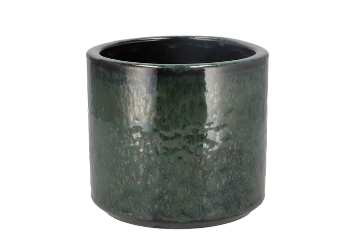 <h4>Javea Cilinder Pot Glazed Green 15x14cm</h4>