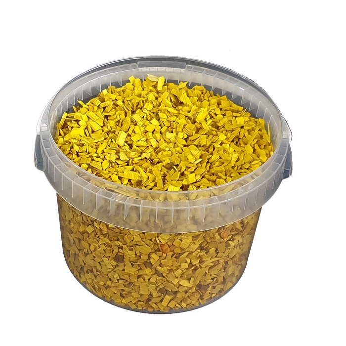 Wood chips 3 ltr bucket Yellow