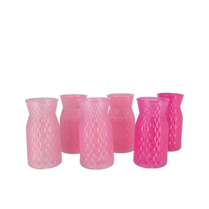 Diamond Pink Mix Vase Ass 12x16cm Nm
