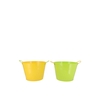 Zinc Basic Yellow/green Ears Bucket 13x12cm