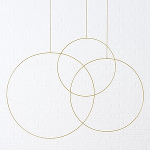 Decorative pendant Rumba, Round, D 50 cm, Iron, Gold Quantity in set: 1; iron gold