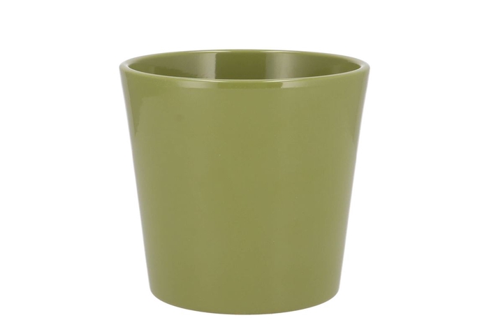 <h4>Ceramic Orchid Pot Amazone Green 13,5cm</h4>
