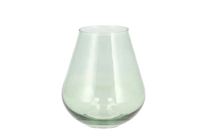 <h4>Mira Green Glass Wide Vase 14x14x15cm</h4>