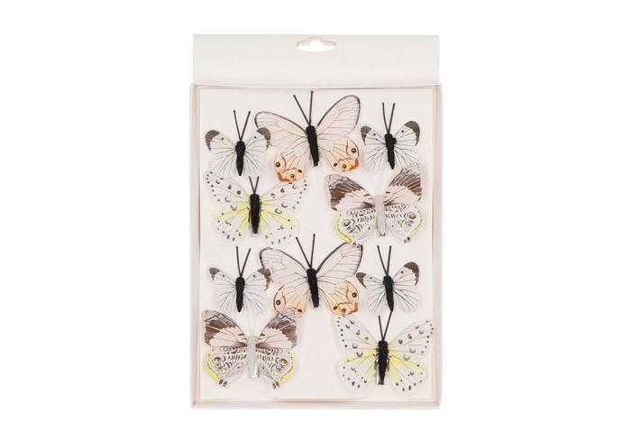 <h4>Stick-ins Butterfly On Clip Mix Couloured 5x8cm Mix Set Of 10</h4>