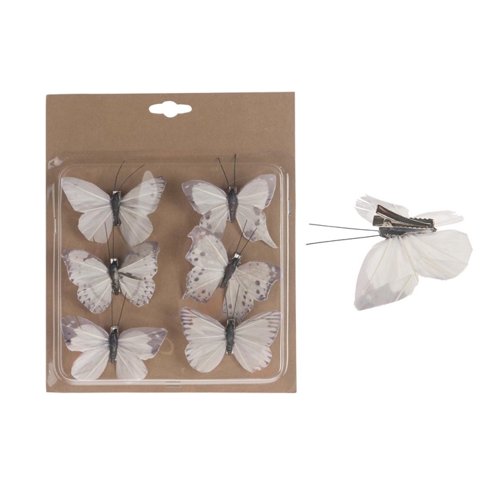 <h4>BUTTERFLY WITH CLIP ARTIFICIAL 8CM 6PCS</h4>