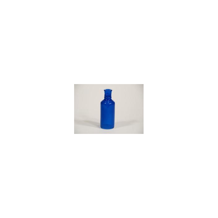 <h4>FLES ROND DONKERBLAUW GLAS MILKY D5</h4>