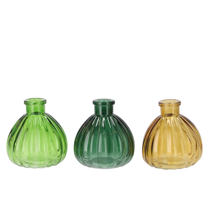 <h4>Karakum Forest Green Glass Bottle 9x9x10cm</h4>