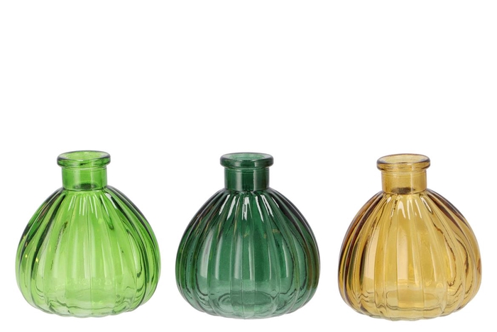 <h4>Karakum Forest Green Glass Bottle 9x9x10cm</h4>