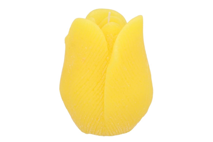 Candle Tulip Yellow 10x13cm