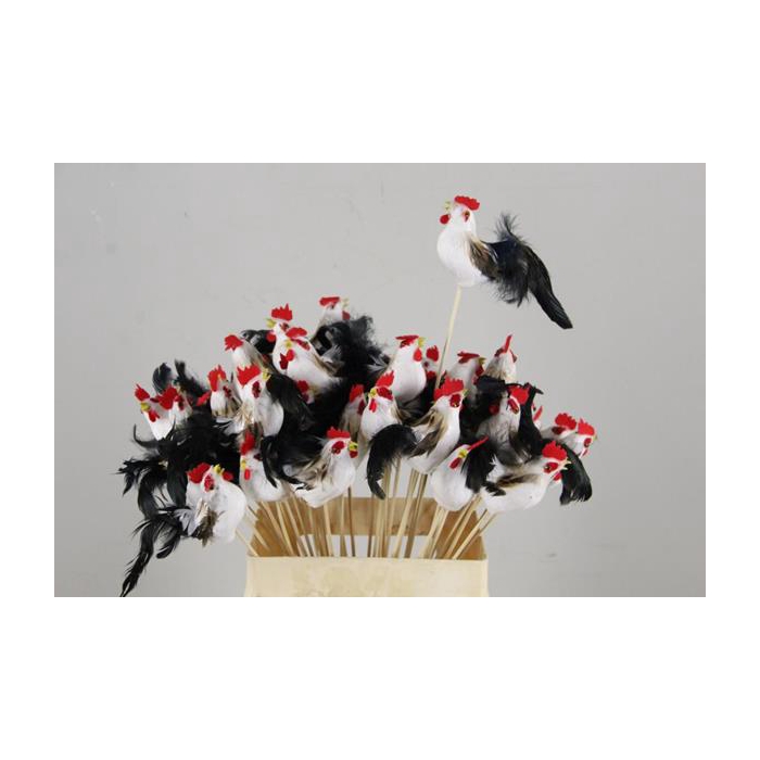 <h4>Stick Rooster 11cm White</h4>