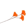 Silk Feather Flower Orange 3 Op Steel 80cm Nm