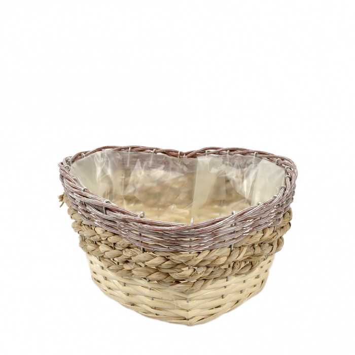 <h4>Mothersday Basket heart willow d26*12cm</h4>