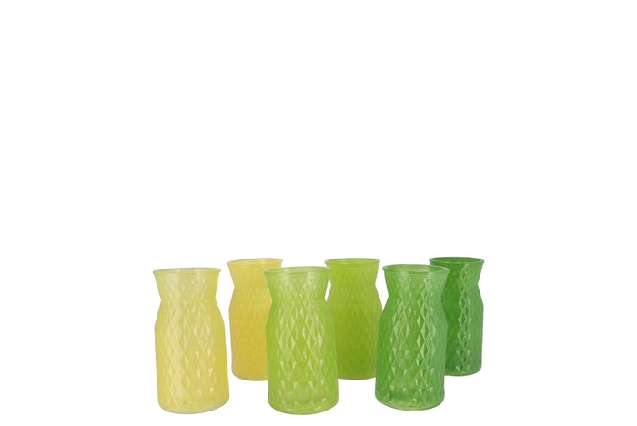 <h4>Diamond Green Mix Vase Ass 8x11cm Nm</h4>