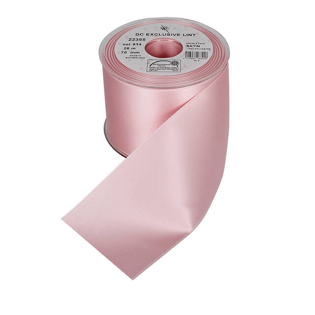 Funeral ribbon DC exclusive 70mmx25m baby pink