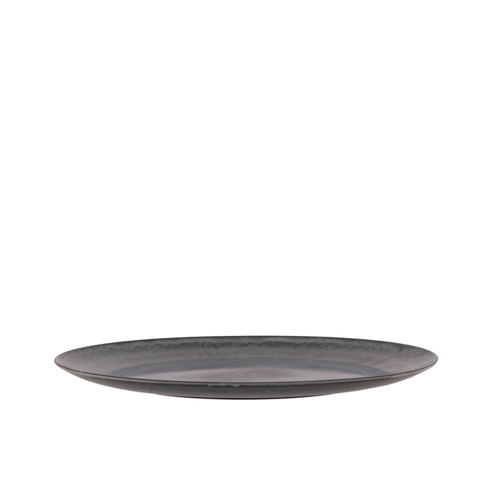 <h4>Melamine Grey Plate Round 27x27x2cm Nvb</h4>
