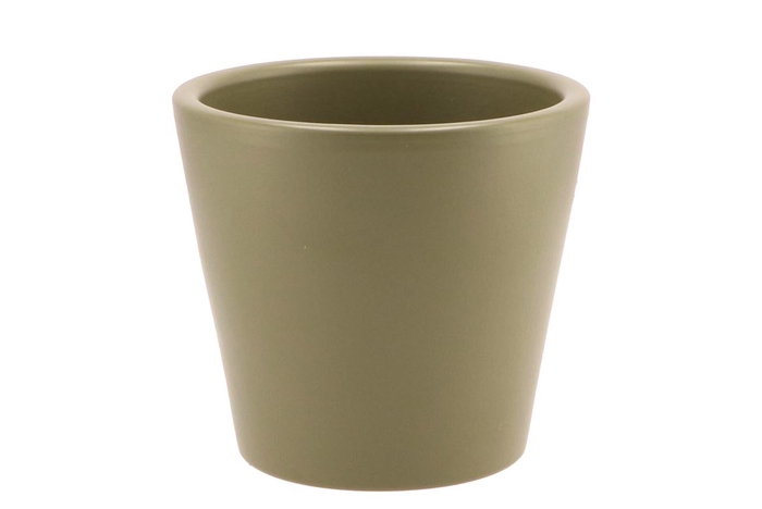 Vinci Olive Drab Pot Container 15x13cm