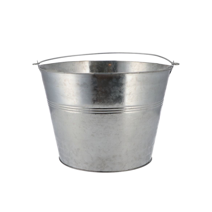 <h4>Zinc Basic Natural Bucket 19x16cm</h4>