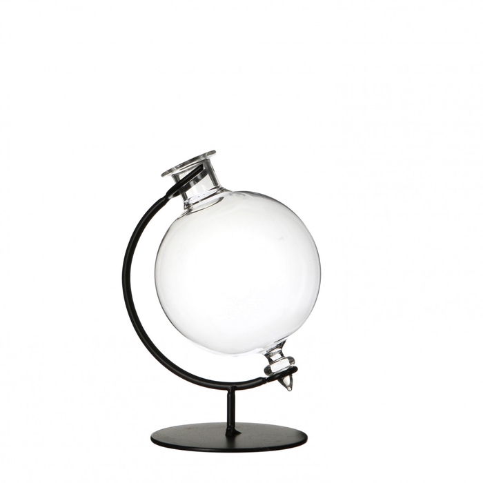 <h4>Glass ball vase on stand d08 12cm</h4>