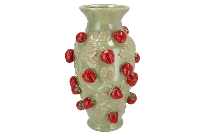 Fruit Strawberry Pistache Vase 24x38cm