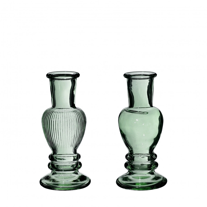 Glass Candle vase d05.5*12cm ass.