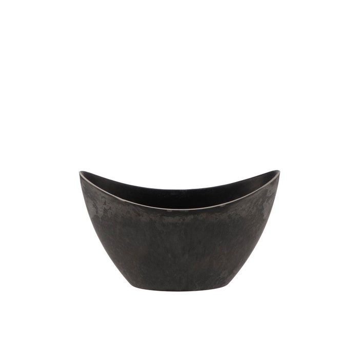 <h4>Melamine Grey Vase Oval 20x9x12cm</h4>