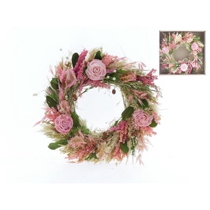 Df Wreath Ø30cm Pink 95720
