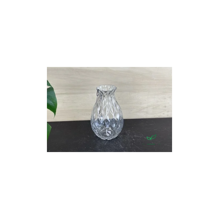 <h4>GLASS VASE CLEAR 20,5*12*H12</h4>