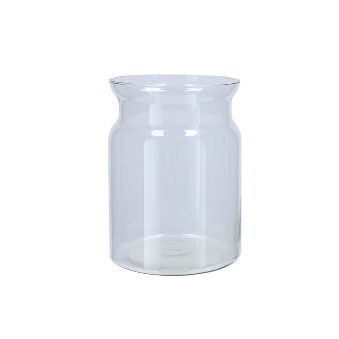 <h4>Glass Roca Milk Bottle Clear 19x25cm</h4>